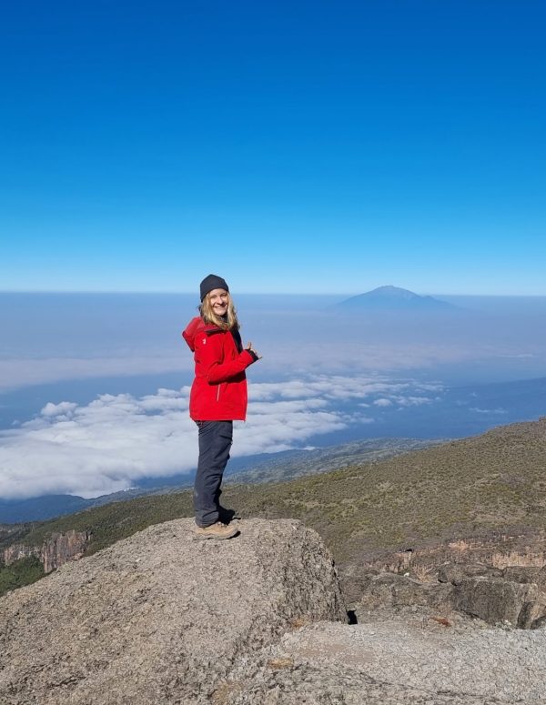 On the way to the summit of Kilimanjaro